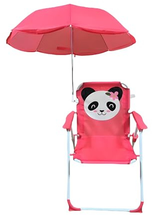 Generisch Chaise de Plage pour Enfant avec Protection Solaire | Siège de Jardin Pliable – Léger protégé Contre de Sable et Portable pour Le Camping, Les Voyages, Les activités de Plein air
