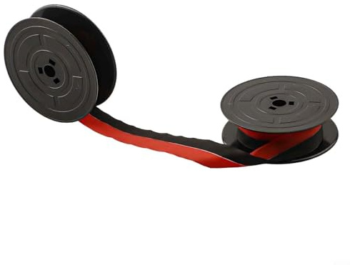 PureBowlic skrivmaskinsband för GR4 dubbelrulle, svart och röd nylonbläckspole kompatibel med modell 1385 kontor hem företag trycktillbehör standardstorlek