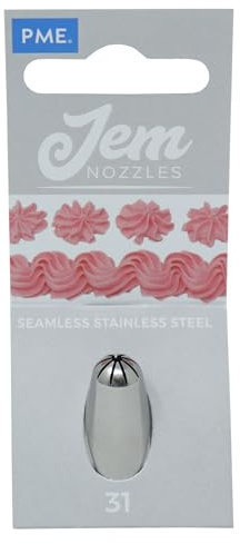 PME JEM Closed Star Piping Nozzle no. 31, Silver