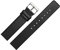 MARBURGER Uhrenarmband 18mm Leder Schwarz Silber Glatt - Montage Set 7621810000120