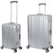 Travelhouse London Kofferset Silber S-55cm, L-75cm · Aluminium-Rahmen · Polykarbonat Hartschale · Handgepäckkoffer +Reisekoffer · Vol. S-44L · L-108L 4X Silent Move Doppelrollen 2X TSA Schloss