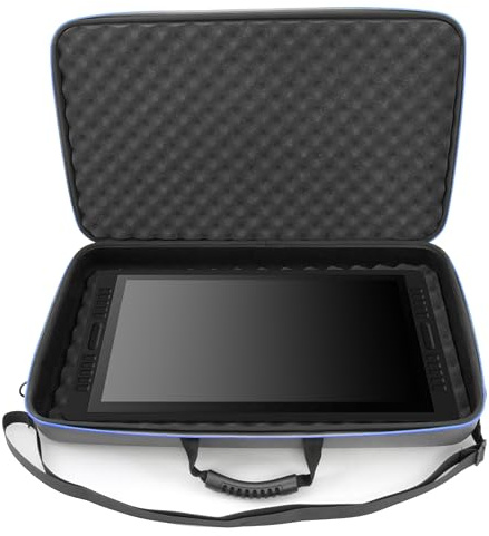 CASEMATIX Grafiktabletts Hülle Kompatibel mit Wacom Cintiq Pro 22, Huion Kamvas 20 Zeichenstift Display, 22 Plus und mehr Schreiben Zeichnen Tablet Zubehör bis 22 Zoll, inklusive Tragegurt