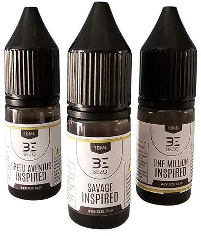 BEZQ (Pack of 3) * 10ml Oil Refill Scent Aventos Inspired, One MIllio, Savage Suitable for CAR Diffuser, USB diffusers,Candle Scented Making Wax Melts Diffuser Reed