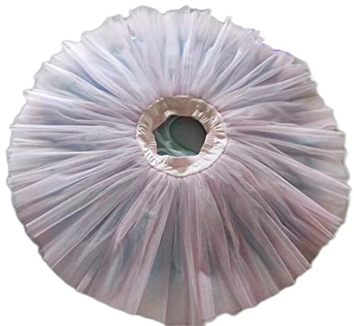 Pink Practicing Rehearsal For Girls White Hard Tulle Ballet Tutu Black Classical Ballerina Ballet Costume Green Peach (beige, Child 15)