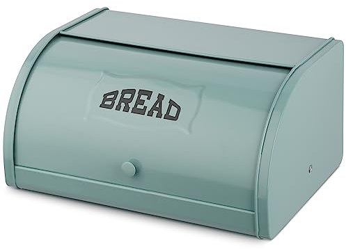 Wylnsie Brotkasten aus Metall, Rolldeckel-Brotkasten, Brotaufbewahrungsbehälter für die Aufbewahrung von Lebensmitteln in der Küche (Grün)