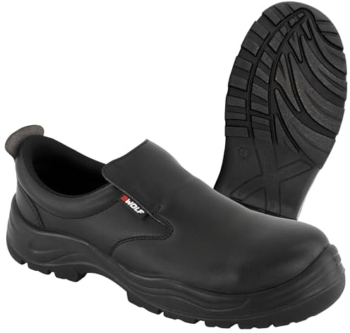 BWOLF ASTRAL S2 SRC Zapatos de trabajo para hombre y mujer, zapatos de cocina para hombre/mujer, impermeables, resistentes al aceite, antideslizantes con plantillas transpirables, Negro , 41 EU