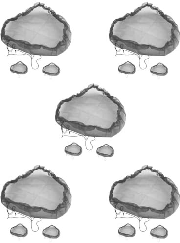 TOYANDONA 5 Series Parrilla De Barril De Lluvia Malla Cubrir Cubierta del Tanque De Agua Cubierta Protectora De Barril De Agua Tapa del Cubo De Agua Neto Black 3 Piezas X 5