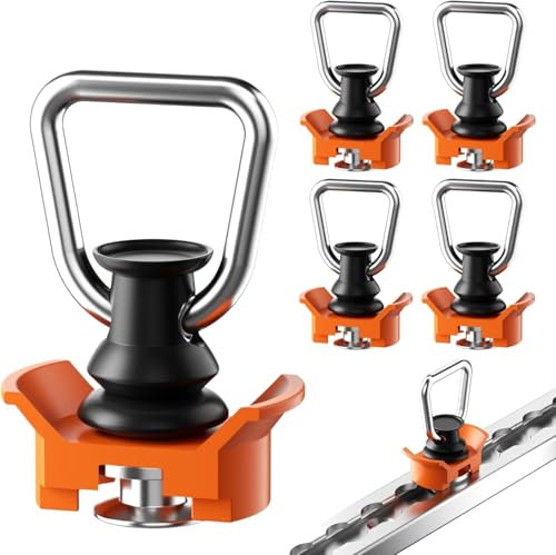 Idong Single Endbeschlag für Airlineschienen 8 Stück, Airlineschiene Fitting & Zubehör – Endfitting für Zurrschiene, Hochbelastbar bis 1000kg – Ideal für Sicheres Verzurren und Transportieren