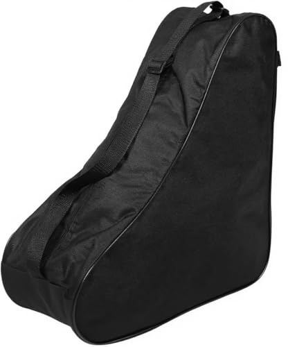 Firavggu Borsa per Pattini e Ghiaccio Borsa Pattini Rotelle Borsa da Trasporto, Pattini a Rotelle, Pattini da Ghiaccio e Scarponi da Sci - Cinghia Regolabile - Uomini, Donne e Bambini - Nero