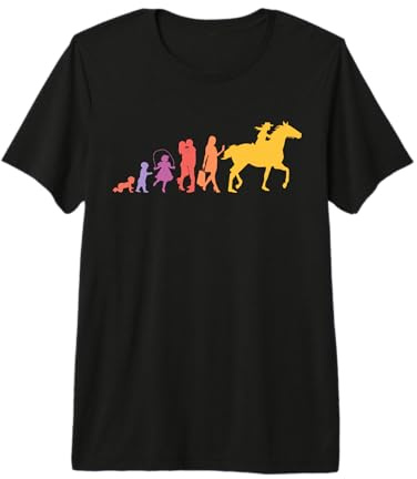 Western Caballos Niñas Caballos de Western equitación Camiseta Premium