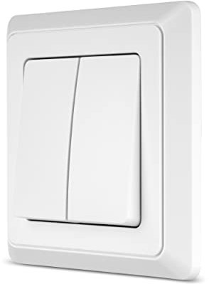 REV PrimaLuxe Lichtschalter Unterputz, Serienschalter komplett mit Rahmen, weiss