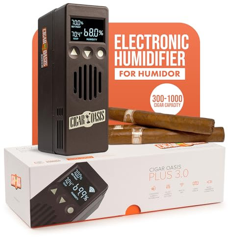 Cigar Oasis Plus 3.0 Electronic Humidifier for 4-10 cubic ft. (300-1000 Cigar Count) small cabinet & end-table humidors – The original set it and forget it humidification solution for any style cigar Humidor