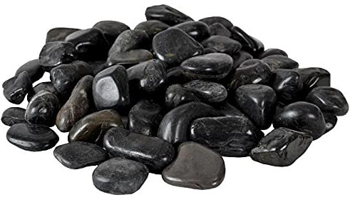 Dekosteine schwarz poliert 20 kg, Kieselsteine Garten 2-3 cm, Zierkies für Vasen, Flusssteine, Ziersteine, Flusssteine Pflanzen, Deko-Kies, Steine-Garten, Kies, Flusskiesel, Schwarze Steine Deko