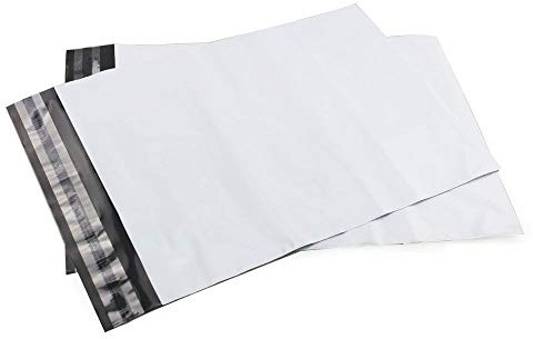 Realpack® 100 buste in plastica bianca per spedizioni postali in formato 305 mm x 406 mm+40 mm (40 mm) DVD