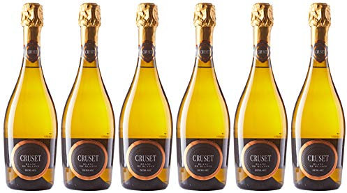 CRUSET - Vin Mousseux Demi-Sec - Blanc de Blancs - Origine : France (6 x 0.75 l)