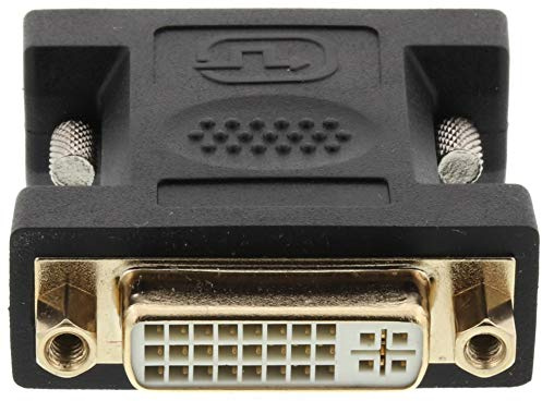 PremiumCord DVI-adapter, DVI-I (24 + 5) uttag på uttag, dubbelkoppling, ljud/video digital och analog signal, koppar, färg svart