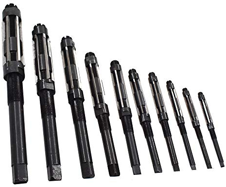 findmall 9 Set High Speed Steel Adjustable Hand Reamers 11.75mm-29.5mm Fit for Drilling Machine and Other Machine, Metric