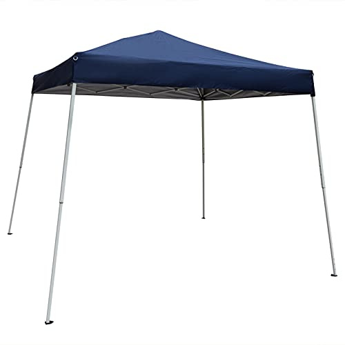 Pop Up Canopy Tent Collapsible Sun Shade Outdoor Tent for Party with Wheeled Bag w/Waterproof Tent Top Commercial Instant Shelter Foldable 7.9Ft x7.9Ft,Blue