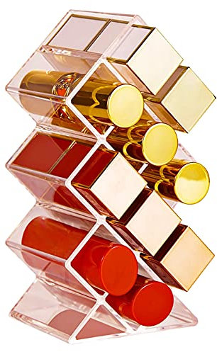 Lippenstifthalter Organizer Lippenstift Organizer Transparente Lippenstift Ständer Lippenstift Aufbewahrung Acryl Lippenstift Halter Kosmetik Organizer für Lippenstift Kosmetikpinsel Schmuck