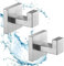 SHUNLI Handtuchhaken Kleiderhaken Wandhaken 2 Stück Gebürstetes Nickel, Modern Quadrat Garderobenhaken Bademantelhaken für Bad&Küche, Wandhalterung/SUS304 Edelstahl
