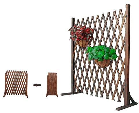 Privacy Screen Teleskopisk Trädgårdsstaket - Mobilt Trästaket För Hundar, Utomhus Fristående Trägitterpaneler, Används Som Sekretessstaket/växtklätterställning (Storlek: 70 * 160cm)
