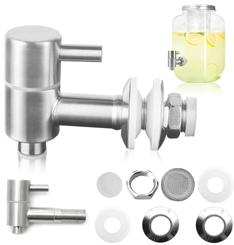 1 Pcs Grifo para Garrafas de Agua Grifo Garrafa de Acero Inoxidable | Grifo Garrafa para Dispensadores de Bebidas Acero Inoxidable 304, para Dispensadores de Bebidas Barriles de Cerveza