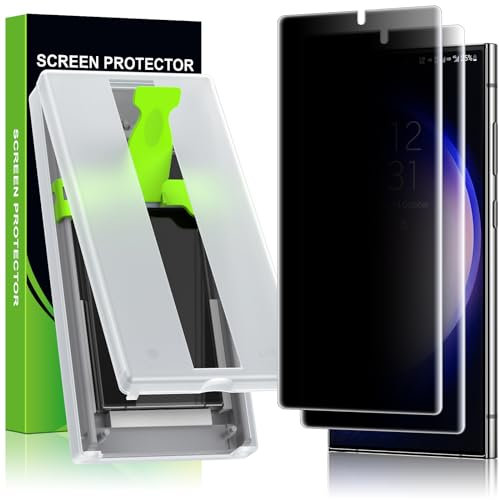 Esanik per Samsung S23 Ultra/ S22 Ultra Privacy Pellicola Protettiva, Supporta impronte digitali 7H PET Anti-Spy Film per Samsung Galaxy S23 Ultra/ S22 Ultra Non Vetro Temperato