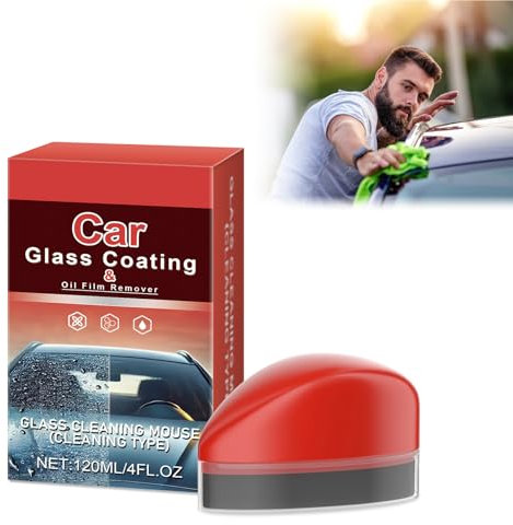 Automotive Oil Film Cleaning Brush, Rivestimento Idrofobo per Parabrezza, Powerful Car Glass Oil Film Stain Emover, Automotive Oil Film Cleaning Brush, Detergente Pellicole Di Olio Vetri, 02