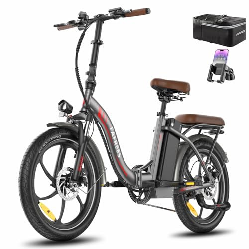 Fafrees F20+ Pro Bicicleta Eléctrica, 20 Pulgadas Plegable Bici Urbana Eléctrica, 250 W Fatbike, 25Ah 900Wh Batería, Rango De 95-120KM, E-Bike para Adultos (Gris)