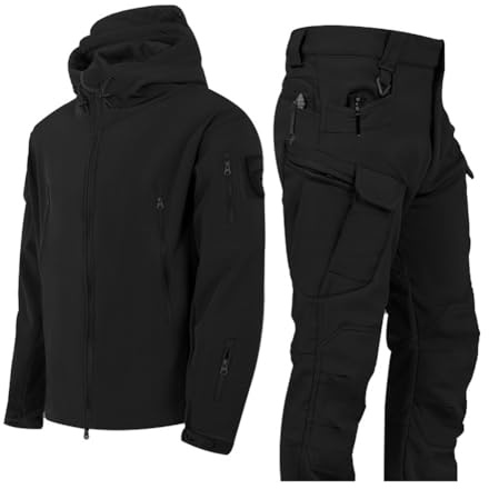 SimidunEUR Homme Tenue de Uniforme Militaire Camouflage Imperméable – Ensemble Veste et Pantalon Tactique, Souples pour le Combat, le travail, la pêche, la chasse et l'escalade