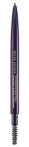 Kevyn Aucoin The Precision Brow Pencil, Brunette: Ultra slim, thin and strong. Retractable plus spoolie brush. Pro makeup artist go to. Sculpt, define and shape eyebrows. Stay put, smudge-proof.