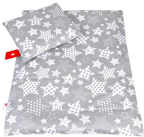 Babylux 2 TLG. Set Bezug für Kinderwagen Stubenwagen oder Wiege Garnitur Bettwäsche Kissen Decke 60 x 78 cm (96. Sternbild)