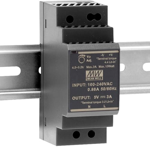 WITTKOWARE HDR-30-12 Hutschienennetzteil für 35mm DIN-Schiene, Universal-Eingang, Ausgang: 12V/DC (einstellbar 10,8~13,8V), max. 2A