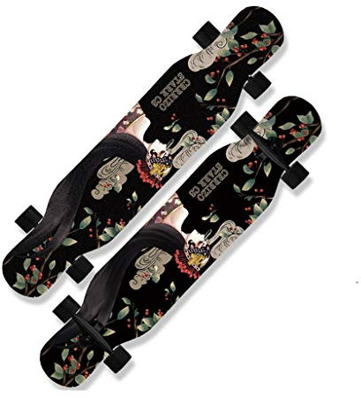 KHUY 46 in Skateboard Adulto PRO Long Boards Skate per Downhill Dance Surfskate, Longboard Skate 9 Strato in Acero Skateboard Longboards per Adulto Bambino Ragazza Ragazzo (Color : Style B)