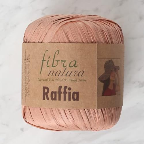 Fibra Natura Bastgarn, % 100 Zellulose-Viskose, Papier-Makramee-Schnur, 40 g, 90 m, natürlicher Bast-Stroh, Korbgarn, Heimdekor-Garn, umweltfreundliches Garn (24)