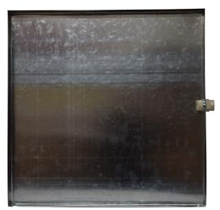 Universal Metal Solutions 26GA Galvanized Drain Pan W/Connector & Hole-Rust-Free Made for Electric Water Heater & Air Conditioning Units Protects Floor from Water Damage, Easy to Install- 24x24x2