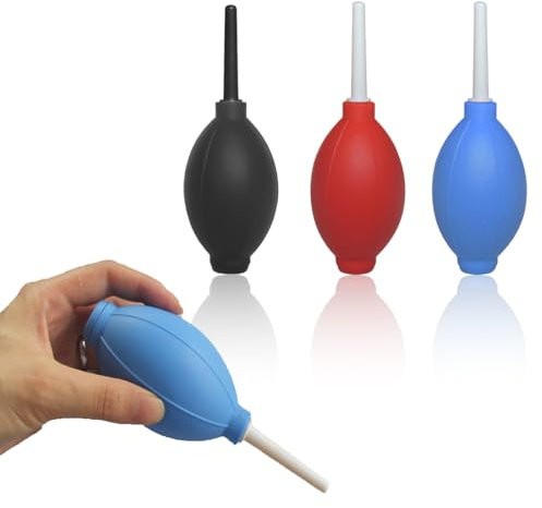 BCZR 3 Stück Blasebalg, Weicher Gummi-Luftgebläse Blaster Staubreiniger Für Dslr-Kamerasensor-Objektiv-Filter Reinigung, Alkohol,Tintengebläse Für Alkohol-Tintenmalerei,Staubbläser(3Farbe)