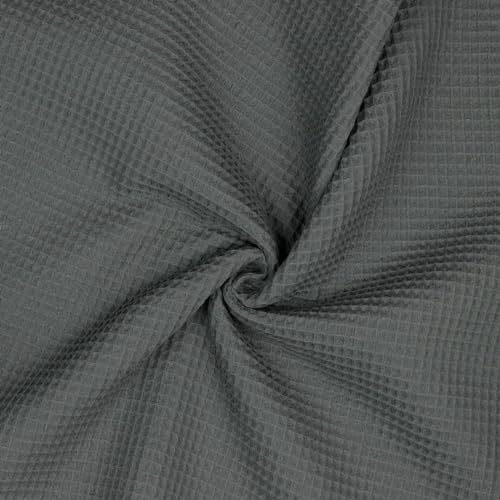VmG-Store 1 m, våffelpiké, 100 % bomull, Oeko-Tex ingen metervara, över 40 färger att välja mellan våffeltyg (002 I antracit)