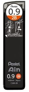 Pentel Ain Leads Refill - 0.9mm 2B