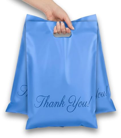 Donyson Blue Shipping Bags for Clothing 12x15, 50 Pack Packaging Mailers, Shipping Thank You Mailing Envelopes