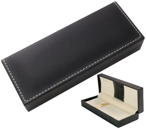 Pu Läder Penna Presentkartong Tom penna förvaringsfodral Enkel penna Samlingsbox Pen Display Behållare Affärskontor Skolmaterial för män Kvinnor