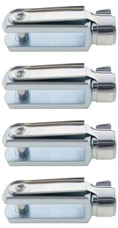 Be In Your Mind 4 horquillas M6 largas con pasador de resorte, rosca derecha, cilindro de aire, extremo hembra, conector en Y, 43 mm de longitud