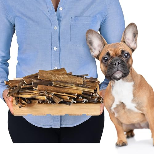 Peau de cerf séchée à l'air libre 15 cm, 1 kg | Friandise à mâcher pour chien | Sans céréales et naturelle | Snack de soins dentaires
