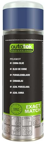 Autotek Professional Exact Match Car Spray Paint - Peugeot China Blue Aerosol Spray 300ml