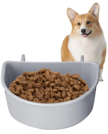 Pet Cage Food Bowl – Hangable Portable Feeding Dish, Waterproof Kennel Animal Container, Dirt Resistant Holder Cup, Stable Secure Non Slip Clip | Perfect Dog Cat Crate Travel Outdoor Daily Accessory U