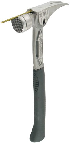 Stiletto TBM14RMC Tibone Mini-14 oz. Replaceable Milled Face Hammer with A Curved 16 Titanium Handle
