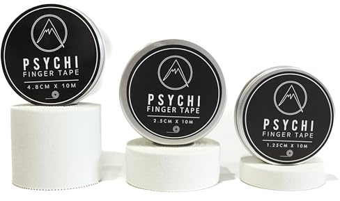 Cinta de velcro Psychi para los dedos, para Crossfit, gimnasio, color blanco, blanco, 2,5 cm