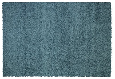 BALLROOM SHAGGY Hochflor Langflor Teppich in petrol, Größe: Ø 67 cm Rund