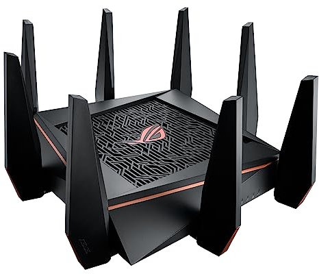 ASUS ROG Rapture GT-AC5300 - Router Gaming Tri-Banda con 8 Puertos Gigabit (2 Puertos Gaming, Radar WiFi, Gaming App, Link Aggregation, Adaptive QoS, Compatible con AiMesh WiFi)