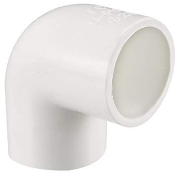 sourcing map 2 Stück PVC-Rohrverschraubung Rohrverbinder Rohr Verbinder Ellenbogen Form 25mm Slip 90 Grad